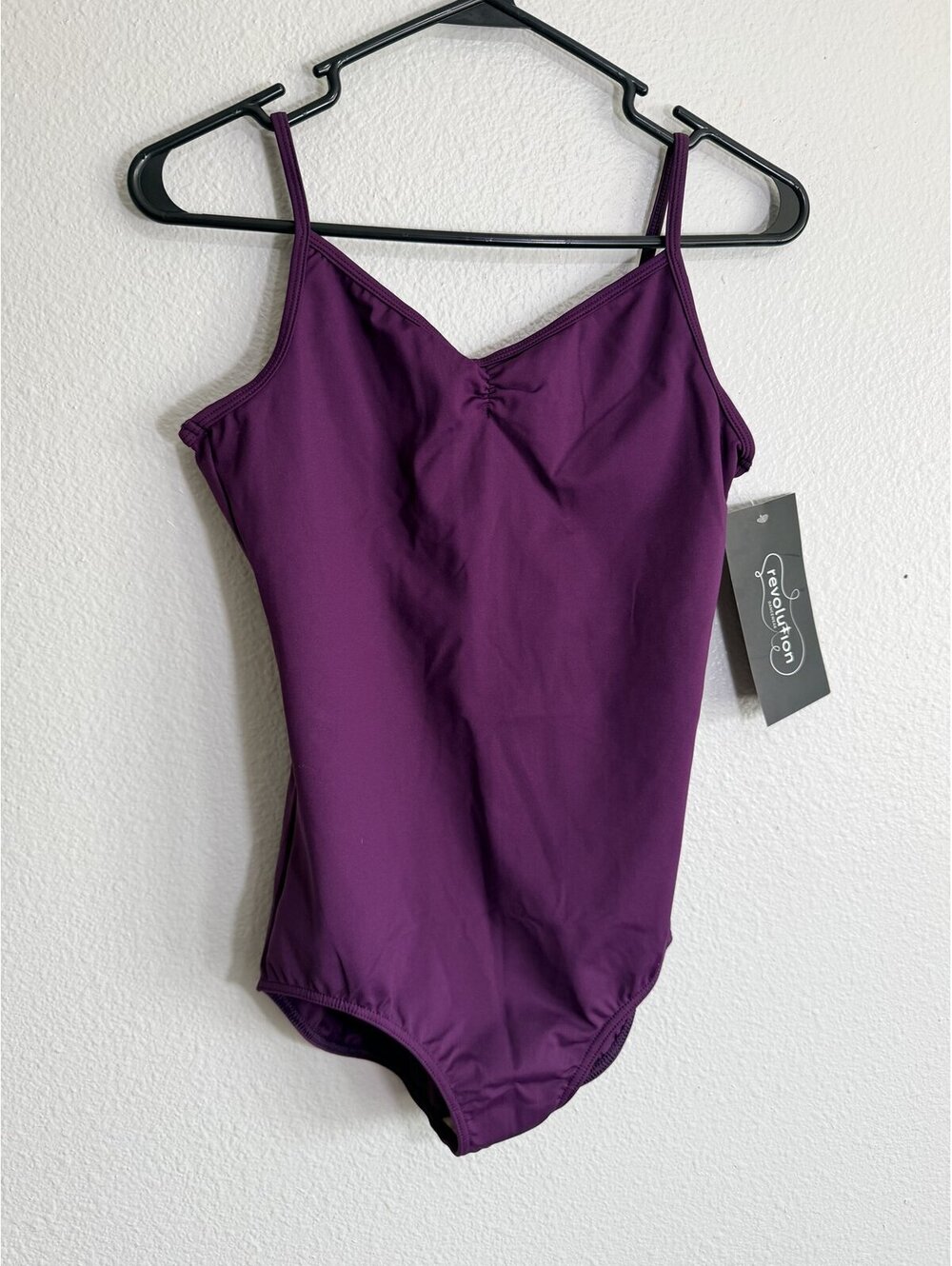 Revolution Dancewear Pinch Front Camisole Leotard Plum Adult Medium MA